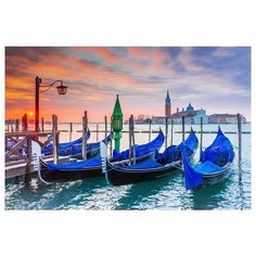 Алмазная мозаика "Пристань Гранд-канала", блестящая, 30х40 см Рыжий кот