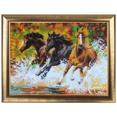 Набор для вышивания бисером "В звонком топоте копыт", 26x35 см, арт. 623 Butterfly