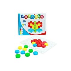 Мозаика "Собиралкин", 40 фишек, 40 мм, белое поле Рыжий кот