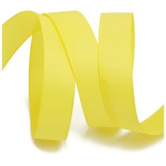 Лента репсовая в рубчик "Ideal", 25 мм (цвет: 640 (021) желтый), 22,85 м