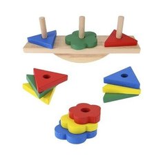 Деревянная игрушка "Пирамидка. Формы и баланс", 21х9х5,5 см Рыжий кот