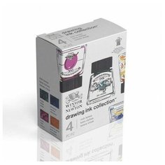 Тушь "Drawing Collections", 4 цвета по 14 мл Winsor & Newton