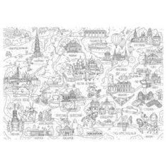 Раскраска- плакат "Удивительная Россия: Золотое Кольцо" VoiceBook