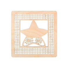 Панно со звездочкой для декора нитками, 17x17 см (арт. DZ70054) Buratini