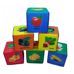 Кубики Учитель Фрукты, овощи и ягоды по-английски ИТМ-11