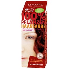 Натуральная краска Sante Naturkosmetik 100% Pflanzen Haarfarbe Mahagonirot, 100 г