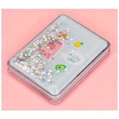 Зеркало косметическое карманное Михи Михи Milky Tea (MM10267) серебристый/голубой