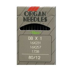 Набор игл для промышленных швейных машин DB * 1/ 80, 10 штук Organ