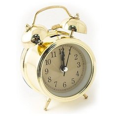 Часы настольные золотой цвет, диаметр: 7 см Эврика