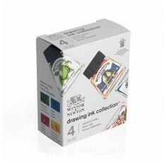 Тушь "Drawing Collections", 4 цвета по 14 мл Winsor & Newton