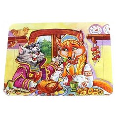 Сказочный пазл "Кот и лиса", 9 элементов Учитель