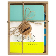 Канцелярский набор Bruno Visconti Велосипедисты (7-40-001/40-3), 3 пр., желтый/белый/голубой