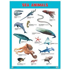 Плакаты "Sea Animals" Мозаика Синтез
