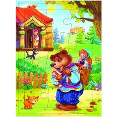 Пазл "Маша и медведь", 12 деталей Учитель