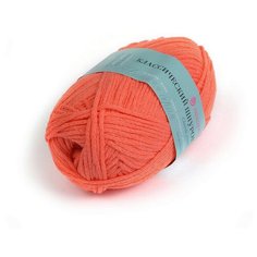 Пряжа для вязания "Классический шнурок", 135 метров, 5 мотков по 50 грамм, цвет: 351 светлый коралл Пехорка