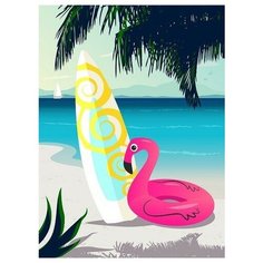 Алмазная мозаика "Летний день", классическая, 30х40 см Рыжий кот