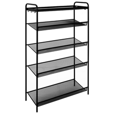 Этажерка для обуви Женева арт. ПДО Ж25 Ч пятиярусная, черный ЗМИ