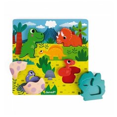 Рамка-вкладыш Janod Найди динозавра (J07104), 6 дет.