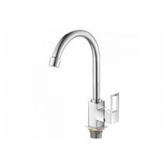 FRAP F40552, Смеситель для кухни (хром, силумин, керамический картридж 25 mm, крепление гайка)