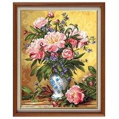 Набор для вышивания крестиком "Ваза с пионами", 31x40 см Expressions Needlework Kits