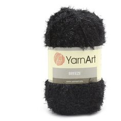 Пряжа YarnArt "Breeze", 200 м, цвет: 02 черный, 5 мотков по 100 г