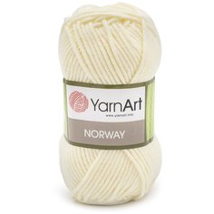 Пряжа YarnArt "Norway", 105 м, 5 мотков по 100 г, цвет: 851 молочный