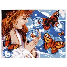 Набор для вышивания крестом "Фантазия с бабочками", 38x28 см Alisena