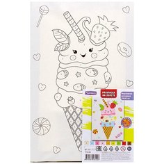 Раскраска на холсте "Вкусняшка", 20х30 см Развивашки