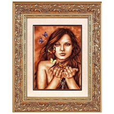 Набор для вышивания крестом "Бабочки на ладонях", 28x40 см Alisena