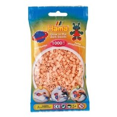 Бусинки для термомозаики, светящиеся в темноте, 1000 штук (цвет: красный) Hama