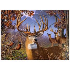 Пазлы 1000 деталей Jack Pine"Олени и фазаны Cobble Hill