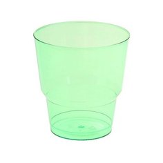 Набор стаканов одноразовых для холодных напитков "Кристалл", зеленый (6 штук по 0,2 л) Мистерия