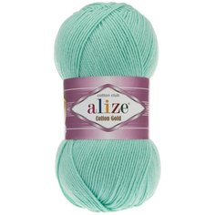 Пряжа Alize "Cotton Gold", 330 метров, 5 мотков по 100 грамм, цвет: 15 аквамарин