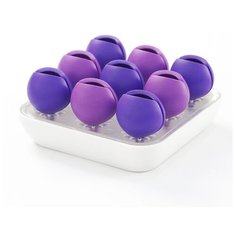 Шкатулка для мелочей, 9 мячиков-держателей, фиолетовые, 12×12×5,5, Blonder Home BH-BX-06