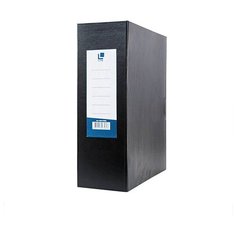 Короб архивный LITE 100 мм А4, черный бумвинил, разобран
