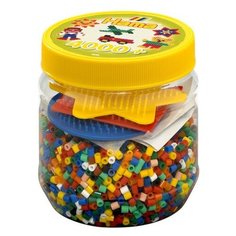 Набор в банке "Midi", 4000 штук (звезда, круг, квадрат) Hama