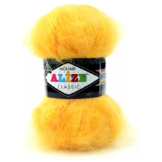 Пряжа Alize Mohair classic, 24 % шерсть, 25 % мохер, 51 % акрил, 100 г, 200 м, 5 шт., 216 желтый