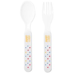 Lubby Ложка и вилка от 4 месяцев белый