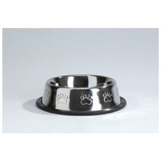 Beeztees 653702 Миска стальная хромированная с лапками нескользящая 450мл*16,5см