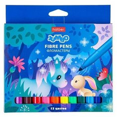 Фломастеры "Jumbo", 12 цветов. Фломастеры Hatber