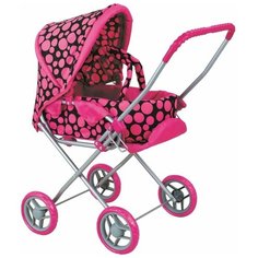 Коляска-трансформер Buggy Boom Mixy (8029) черный/розовый горох