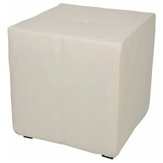 Пуф Эдисон, бежевый, 40х40х42 см, экокожа, Delicatex