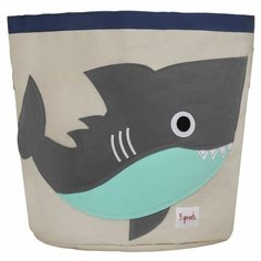Корзина для хранения 3 Sprouts "Акула", цвет: серый