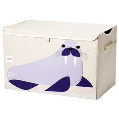 Сундук для хранения игрушек 3 Sprouts "Морж", цвет: фиолетовый, бежевый