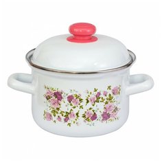 Лысьвенские эмали С-1608 АП2/4, Эмалированная кастрюля 1,5л цилиндрическая