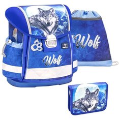 Belmil Ранец Classy Wolf 2 с наполнением (403-13/O/9/SET), синий