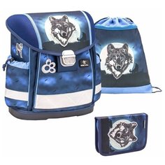 Belmil Ранец Classy Wolf Moon Set с наполнением (403-13/O/9/SET), синий