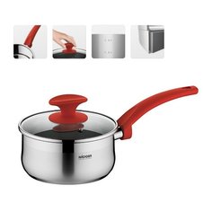 Ковш со стеклянной крышкой Nadoba "Karla", 16 см, 1,5 л