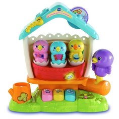 Интерактивная развивающая игрушка VTech Поющий домик с птичками, разноцветный