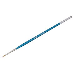 Кисть ГАММА синтетика № 2, круглая, короткая ручка (280618.07.02) голубой Gamma